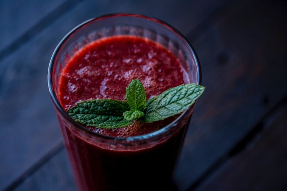 glass of beetroot juice